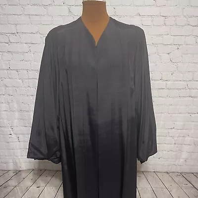 VTG Collegiate Cap And Gown Co Heavy Graduation Ceremony Gown Black OSFM FLAWS • $58.95