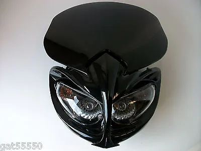 $63.57 • Buy New Universal Motorcycle Headlight Streetfighter Enduro Alien Custom Gsxr Zxr 