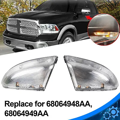 A Pair Front Mirror Turn Signal Light For 2009-2014 Dodge Ram 1500 & 10-14 2500 • $25.95