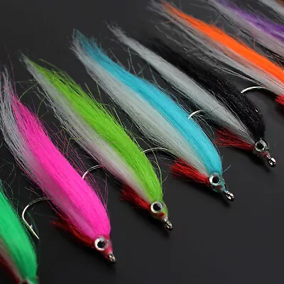 20 Pcs 1/0 4cm UV Colors Polar Fry Salmon Trout Sea Bass Fly Fishing Flies Lures • $11.49