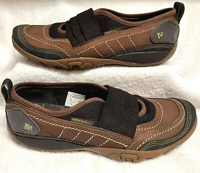 Merrell Mimosa Band Cocoa Brown Loafer Slip On Shoes Sneakers Women's 7.5 • $19.99
