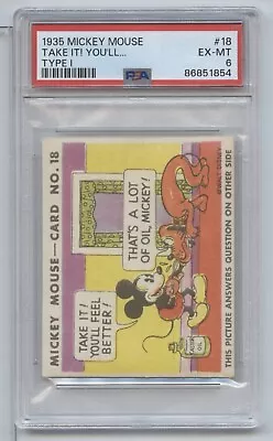 1935 Mickey Mouse #18 Take It! You'll Feel Better Type 1 PSA 6 • $56