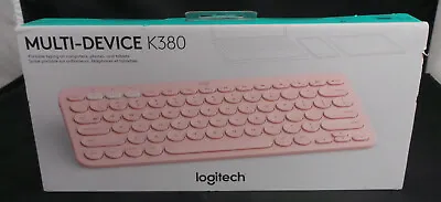 Logitech K380 Wireless Bluetooth Keyboard PC MAC Android IOS Apple TV Rose Pink • $34.95