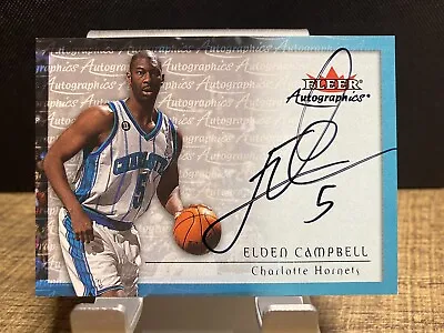 2000 Fleer Tradition Elden Campbell Autographics Auto Jersey # Hornets Lakers • $9.99