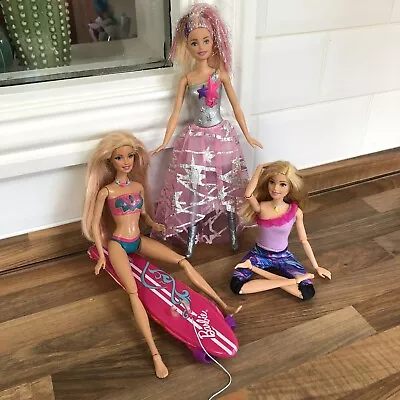 Barbie Merliah Mermaid Tale 2 Surfboard Yoga Starlight Movie Doll Mattel Bundle • £11.99