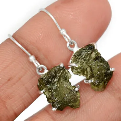 Natural Genuine Czech Moldavite 925 Sterling Silver Pendant Jewelry CE26343 • $23.99