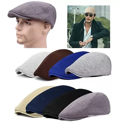 Gatsby Newsboy Solid Color Cap Mens Ivy Hat Golf Driving Flat Cabbie Cap • $8.15