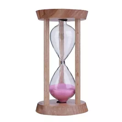 Wooden Sand Clock 3 Minutes Hourglass Sandglass Toothbrush Timer Kids Gift • $4.06