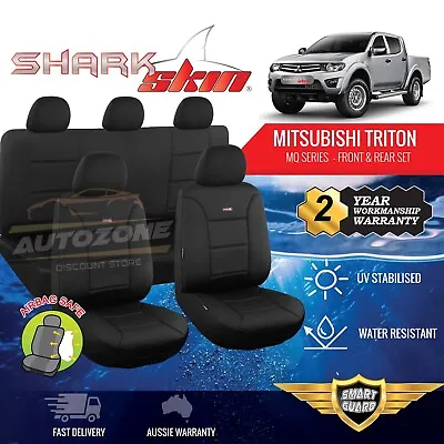 $349.90 • Buy Neoprene Seat Covers For Mitsubishi Triton MQ MR Dual Cab 01/2015 -On 2 Rows