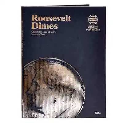 Whitman Blue Coin Folder 9034 Roosevelt Dime #2 1965-2004  Album / Book  10 Cent • $4.39