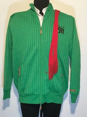 Live Mechanics Well Established Mens XL Coat Jacket Green Embriodered Lined 0077 • $24.69