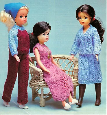 £1.99 • Buy KNITTING PATTERN Teenage Doll Sindy Barbie Clothes Dress Jumper Trousers 11.5 