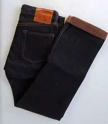 Momotaro Jeans 29 Dark Indigo Wash Cuffed Crop Cut Hem Vtg • $99.99