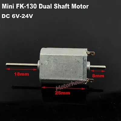Mini FK-130 DC12V-24V High Speed Micro 15mm*20mm Electric Motor Double 2mm Shaft • $1.65