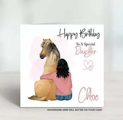 Personalised Horse Birthday Card Ladies Girls Friend Daughter Granddaughter • £2.99