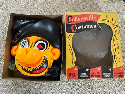 1960’s Vintage Collegeville Halloween Mask Costume Snuffy Smith 209 Nice Box Too • $19.99