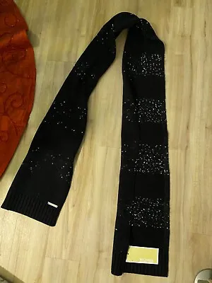 Brand New Michael Kors Black Sequin-striped Scarf Msrp $58 • $25.99