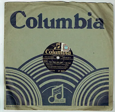 78 RPM 9 13/16in The Photo Players E Walters Disk Sound Free And Easy Columbia • $16.66