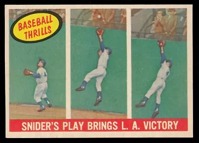 1959 Topps Baseball #468 Duke Snider Thrills Nrmt A_1898 • $9.99