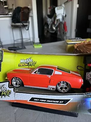 Maisto Tech R/C 1967 Ford Mustang GT Red With White Stripes 1:24 Scale New! • $10