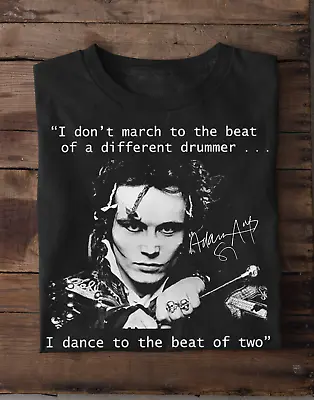 $21.84 • Buy New Adam Ant Quotes Signature Black Cotton Men T Shirt S To 5XL Gift Fans BE267
