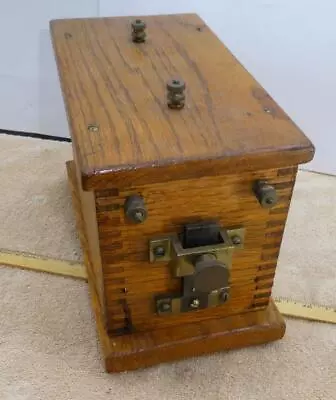 Antique Detroit Coil Company Wood Coil Box Possibly For Ford Model T Or A Buzz • $67.95