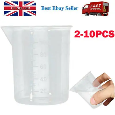 Small 100ml Measuring Cup Plastic Jug Beaker For Kitchens Laboratories Parts • £4.11