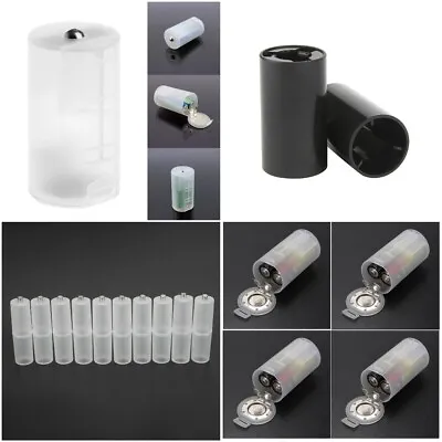 AA To D  AAA To AA Size Cell Battery Converter Holder Case Adapter Switcher • $3.79