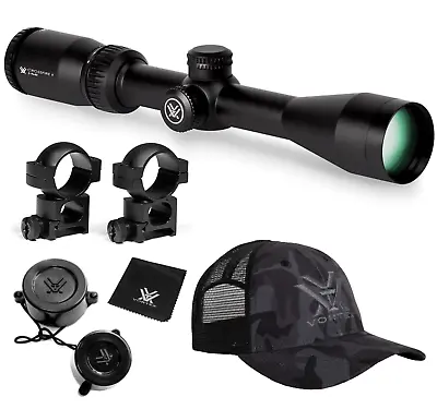 Vortex Optics Crossfire II SFP 3-9X40 Riflescope W/ Black Hat & H Rings Bundle • $169