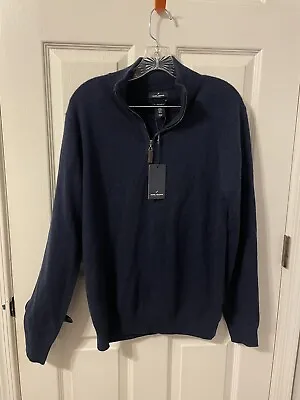 Daniel Hechter NWT 2 Ply Cashmere 1/4 Zip Pullover Sweater Size M • $70