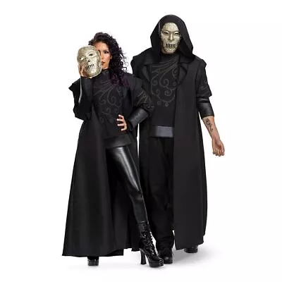 Adult Harry Potter Death Eater Hood Robe Mask Unisex Halloween Costume S/M-L/XL • $59.19