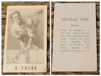 $20 • Buy #Signed# George Tribe 1946 COLES CRICKETERS Victoria 