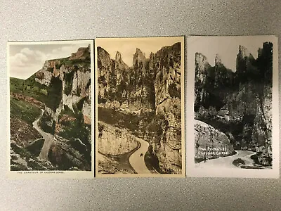 3 Splendid Old Postcards - Cheddar Gorge - Somerset 1952 • £1.89