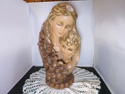 Madonna And Child Lamp Statute Mich Artess 1963 Cord Had Been Cut Mary Jesus • $45