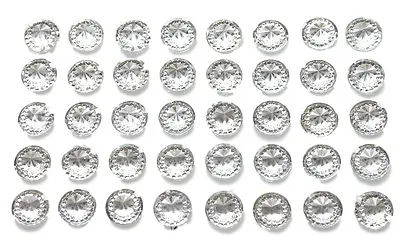 £3.20 • Buy 40 Self Adhesive Round Shaped Clear Acrylic Diamante Rhinestones Gems 12 Mm 