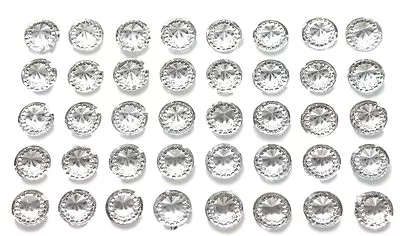 40 Self Adhesive Round Shaped Clear Acrylic Diamante Rhinestones Gems 12 Mm  • £3.52