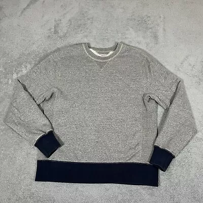 Wallace & Barnes J.Crew Sweatshirt Mens Large Sweater Heavyweight Fleece Gray • $29.99