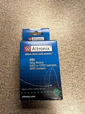 Altronix Part # RB5 - Relay Module 6 VDC Or 12 VDC W/ DPDT Contacts • $12