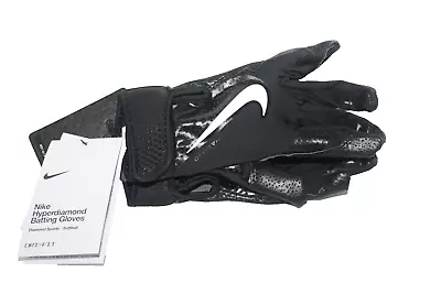 Nike Hyperdiamond Batting Gloves Baseball Softball Black KidsYouth Small • $20