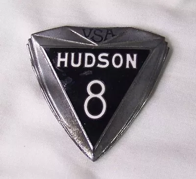Antique Hudson 8 Shield Radiator Emblem Enameled Badge Car Auto • $99.99