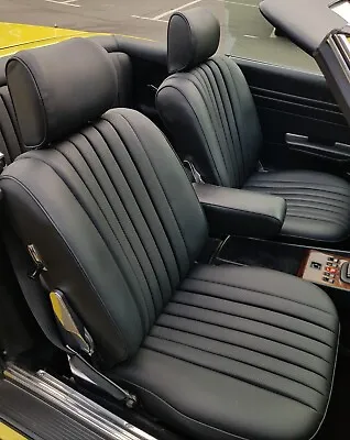 Seat Upholstery Mercedes Benz W107 R107 C107 SL Leather Black Cover • $734.40