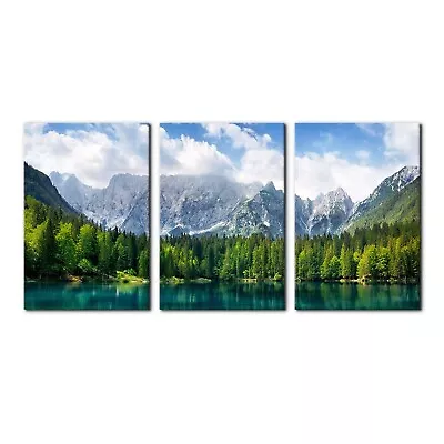 3 Pieces Nature Scenery Wall Art Decor Beautiful Landscape With Turquoise Lak... • $92.79