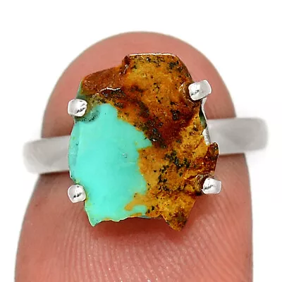 Natural Mexican Turquoise 925 Sterling Silver Ring Jewelry S.6 CR40178 • $11.99