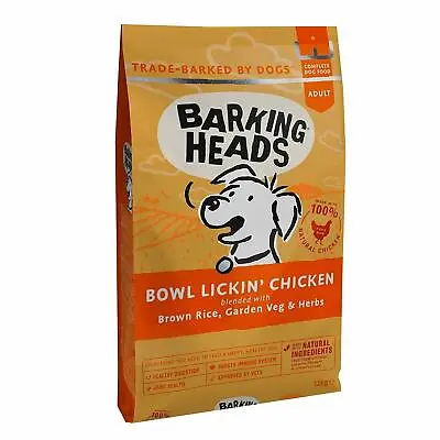 £67.99 • Buy Barking Heads Adult Dry Dog Food Bowl Lickin' Chicken 12kg  *DAMAGED BAG*