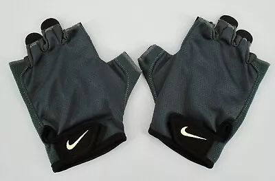 Nike Essential Fitness Gloves Men's Gym Training Grey/Anthracite/Lime • $18.95