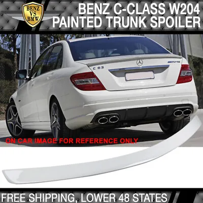 Fits 2008-2014 Benz C Class W204 AMG Rear Trunk Spoiler Painted #149 Polar White • $119.99