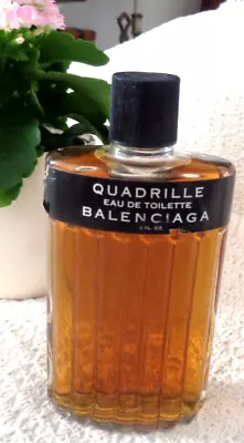 Vtg Quadrille Eau De Toilette Balenciaga Bottle Twist Cap 3 Fl Oz 99% Full • $25