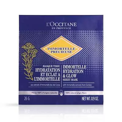 L'Occitane Immortelle Hydration And Glow Sheet Mask Set Of 4 • $18.46