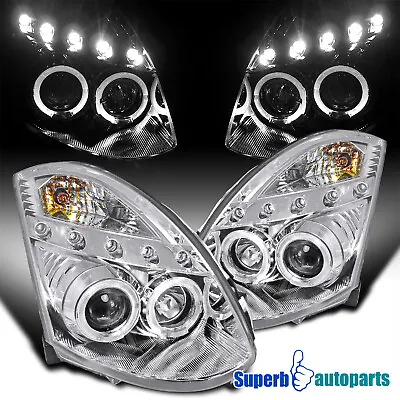 Fits 2003-2007 Infiniti G35 Halo Projector Headlights LED Bar Lamp 03-07 • $223.98