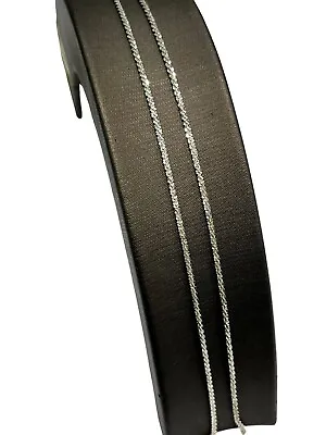 18ct 18K White Gold Italian Strawberry Link Chain Necklace 2.64 Grams 49cm. New • $345.77